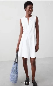 Neu mit Etikett Banana Republic Factory Damengröße 8 weißes Popeline-Minikleid 100 % Baumwolle - Bild 1 von 2