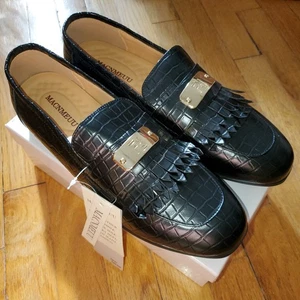 MACNMEUU Professional Loafers Black Patent Faux Leather Tassel Shoes US Women 11 - Picture 1 of 9