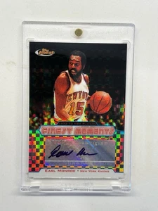 Earl Monroe 2004 Topps Finest Finest Moments Refractor Auto /7 X-Fractor - Bild 1 von 2