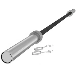 SPORTNOW 5cm Weight Lifting Bar, Barbell Bar with Spring Clips, 210cm, 19kg - Picture 1 of 5