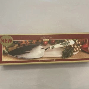 Spode Christmas Tree Cake Slice Pie Server 10.5" Portmeirion NEW in Box - Picture 1 of 7