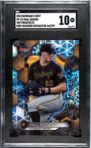 2023 Bowman's Paul Skenes #TP-22 Top Prospects Mini Diamond Refractor SGC 10 - Bild 1 von 2