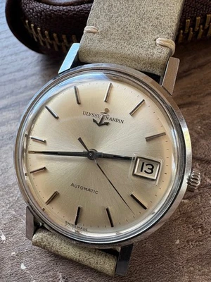 复古 ULYSSE NARDIN 自动 VWS-2426 带稀有金奖章 Caseback  — 第 1/4 张图片