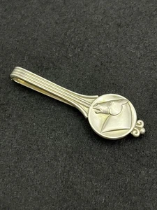 GEORG JENSEN Denmark Sterling Silver Horse Motif Tie Bar Clip 5.2cm #65 - Picture 1 of 13
