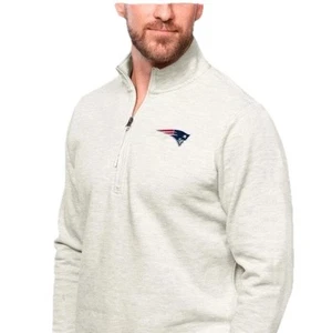 New England Patriots Pullover Antigua Mens Large NFL 1/4 zip pullover- NEW W TAG - Picture 1 of 6