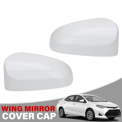 Tapa de cubierta de espejo blanca apta para Toyota Corolla sin luz de intermitente 2014~2017 Foto 1 de 4