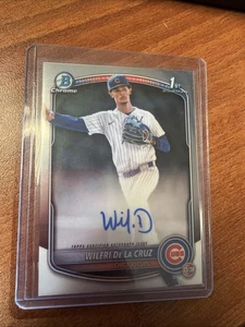 2025 Bowman Chrome #CPA-WD WILFRI DE LA CRUZ Auto 1° Bowman Prospect Autografo - Foto 1 di 2