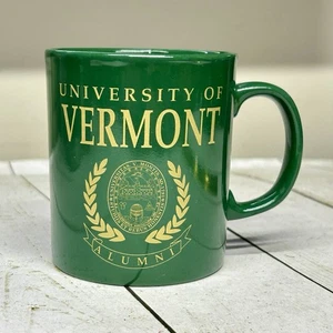 Vintage University Of Vermont Green Gold Burlington Mug Coffee Cup - Picture 1 of 7