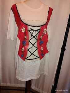 NEW! XL-44". Adult Printed T-Shirt. COTTON OKTOBERFEST. Cool printed Edelweiss - Picture 1 of 8