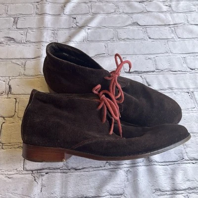 Cole Haan Chukka Botas Para Hombre Marrón Gamuza Bota Talla 10 Con Cordones Preppy Academia Foto 1 de 4