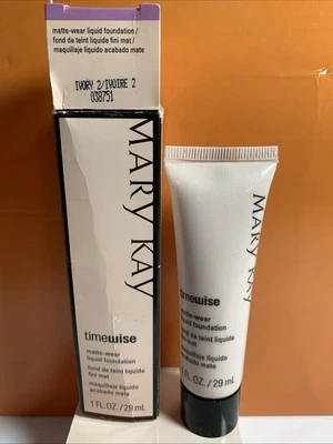 Mary Kay TimeWise MATTE-Wear Liquid Foundation Ivory 2 #038751 New In Box - Image 1 of 4
