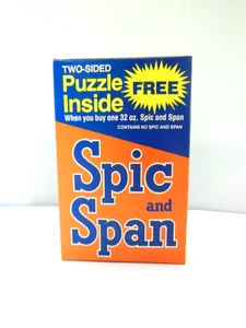 VINTAGE NEUWERTIG NOS UNGEÖFFNET KOSTENLOSES GIVEAWAY GEWÜRZ und SPAN BOX MIT 2-SEITIGEM PUZZLE INNEN - Bild 1 von 7