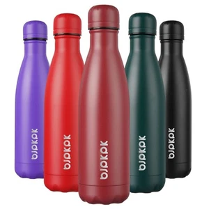 Botellas de agua aisladas de acero inoxidable BJPKPK 17 oz, botellas de agua deportivas... - Imagen 1 de 5