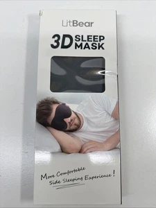 LitBear Schlafmaske für Seitenschläfer, 3D konturierte Tasse, verstellbarer Gummiband - Bild 1 von 3