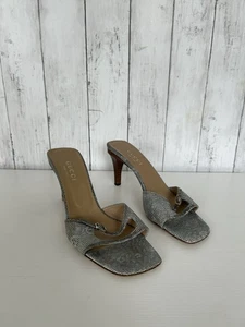 Gucci Damen Sandalen mit Absatz Größe 39C Grau Schlangenledermuster - Bild 1 von 15