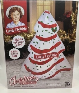 4,5 Fuß Weihnachten aufblasbarer kleiner Debbie Snack Kuchen Baum *neu* so süß!🎄 - Bild 1 von 3