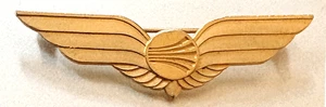 Vintage Flügel Pin: CONTINENTAL AIRLINES FLUGBEGLEITERIN, STEWARDESS Ansteckabzeichen - Bild 1 von 3
