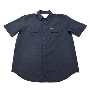 Orvis Classic Collection Mens Fishing Button Up Short Sleeve Shirt Blue Plaid - Picture 1 of 8