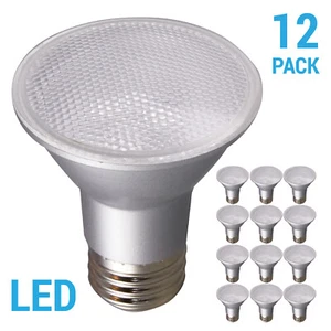 12 Pack LED Reflector 6.5W =50W PAR20 Narrow Flood Medium E26 2700K Warm White - Picture 1 of 15
