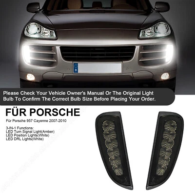 2x Luci Diurne Led Paraurti Anteriore Frecce per Porsche 957 Cayenne 2007-2010 - Immagine 1 di 4