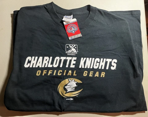 Charlotte Knights Minor League Baseball Pullover T-Shirt Men's X- Large   W/Tags Cover