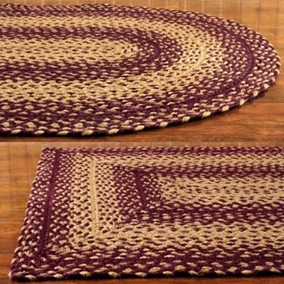 Vintage Star  Braided Area Rug By IHF Rugs. Oval & Rectangle. Many Sizes. - Image 1 of 4