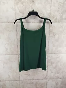 Camisole Green No Boundaries Ribbed Stretch Tank Top Cami Undershirt Sz XL 15-17 - Picture 1 of 8
