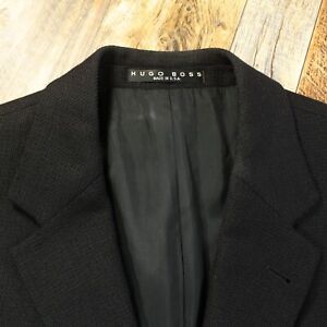 Barneys New York Hugo Boss Mens Einstein Blazer Size 38R Black 3 button wool