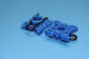 ALFA ROMEO DOOR WINDOW REGULATOR SLIDING PIVOT GUIDE RETAINER CLIPS BLUE - Picture 1 of 5