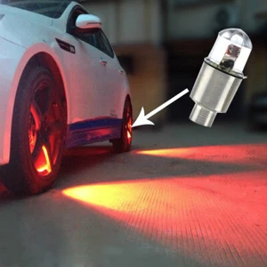 4Pcs Car Wheel Tire Tyre Air Valve Stem Red LED Light Cap Cover Car Accessories - Picture 1 of 12