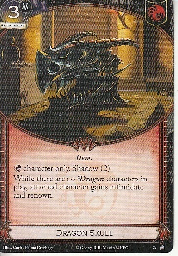 3 x Dragon Skull AGoT LCG 2.0 Game of Thrones Beneath the Red Keep 74 - Image 1 of 1