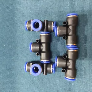 10X Tee Union Pneumatic Push In To Connect Fitting Connector Tube OD 3/8" #SH - Picture 1 of 6