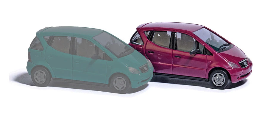 BUSCH 89141 Scala HO Serie Economy: Mercedes Benz classe A colore rosso vino - Immagine 1 di 1