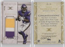 2015 Topps Definitive Collection /40 Teddy Bridgewater #JPC-TB Jumbo Patch