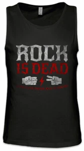 Rock is Dead Long Live II Men Tank Top Fun Scissors Scissor Punk DJ MC Drummer - Picture 1 of 1