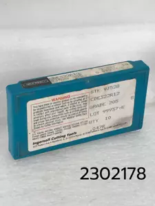 CDE 322 R12 205 S STK 9J528 Full Package of 10 Ingersoll Carbide Inserts 0.047R - Picture 1 of 6