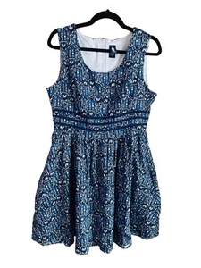 DR WHO BBC Tardis FIT & flare Dress ~ Hot Topic ~LARGE arms ALTERED Women’s - Picture 1 of 18