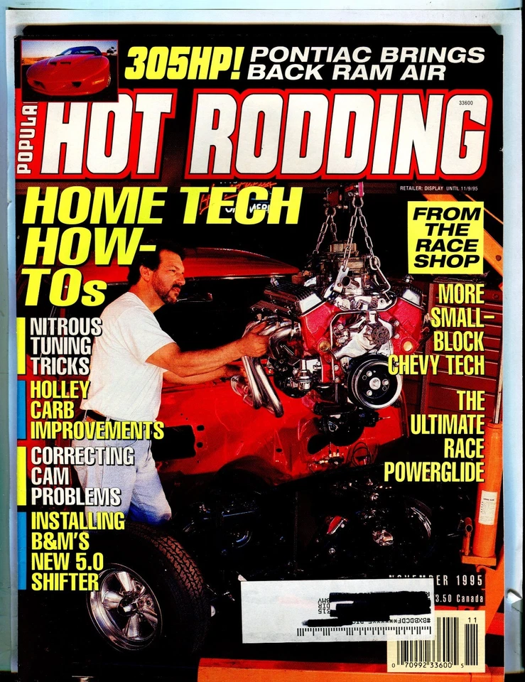 Popular Hot Rodding Magazine November 1995 Home Tech How-Tos EX w/ML 021817jhe Foto 1 de 1