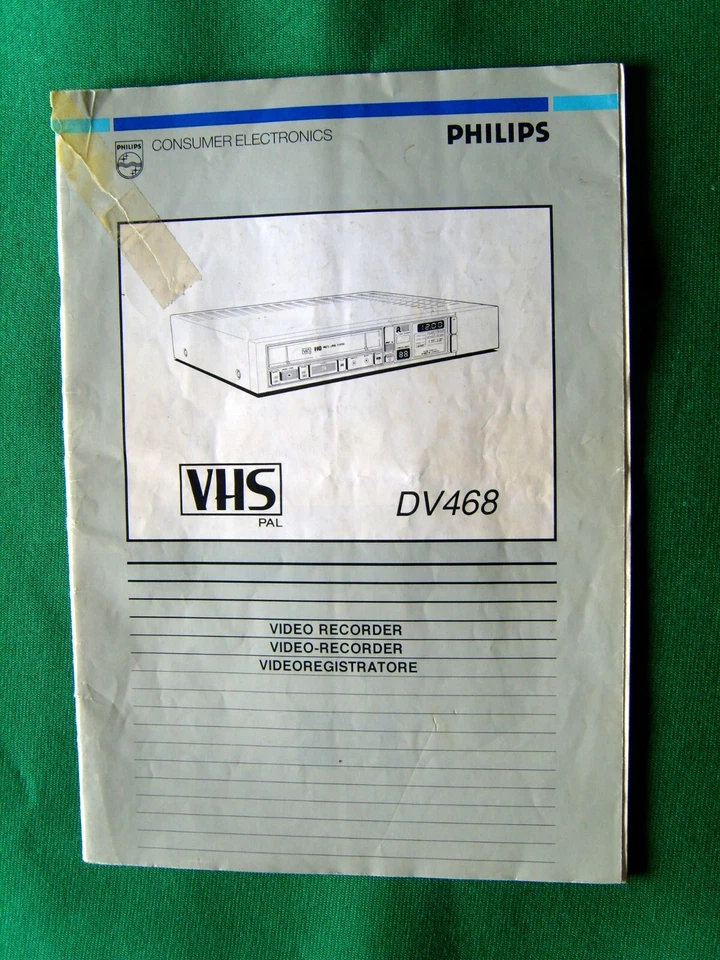 MANUALE DI ISTRUZIONI PER VIDEOREGISTRATORE PHILIPS DV468 - Immagine 1 di 1