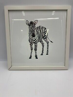 Pottery Barn Kids Zebra Nursey Art 14  White READ DESCRIPTION #5042A • 55.63$