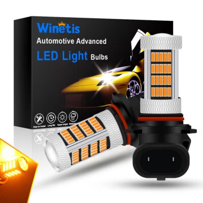 2X WINETIS HB4 9006 LED Fog Light Bulb DRL 3000K Super Bright Bulb Amber Yellow - Image 1 of 4