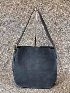 Madewell The Essential Bucket Tote Bag Handtasche Wildleder Deep Indigo - Bild 1 von 8