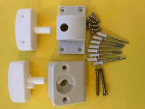 Stegbar Shower screen door pivot set White Left hand - Picture 1 of 1