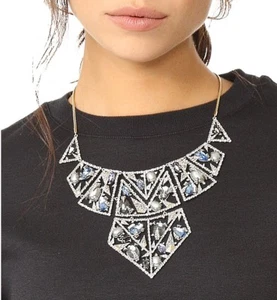Alexis Bittar Crystal Mosaic Lace Bib Necklace $645 - Picture 1 of 8