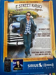 Bruce Springsteen, Sirius E Straßenradio, ganzseitige Vintage Werbeanzeige - Bild 1 von 1