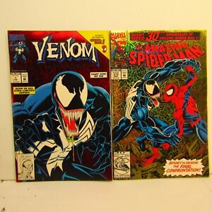 Lot 2 Marvel Comics Amazing Spiderman 375 mars 1993 Venom 1 février 1993