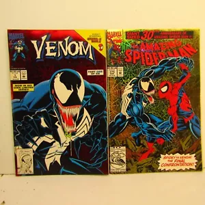 Lot 2 Marvel Comics Amazing Spiderman 375 March 1993 Venom 1 February 1993 - Picture 1 of 2