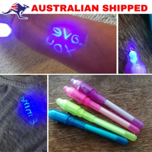 Spy-ink Pen Invisible Ink Pen Money Tester with UV Light Cell Batteries for Kids - Picture 1 of 5