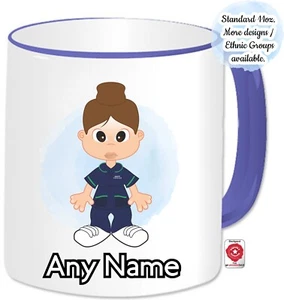 Personalisierte Krankenschwester Becher Tasse Matrone Mentor Hebamme Student Krankenschwester Geschenke marineblaue Tunika - Bild 1 von 77