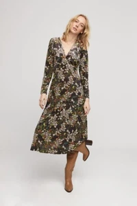 NEU ALDO MARTINS Anthropologie Gr. L Samt Midi Herbst Landhaus Kleid - Bild 1 von 16